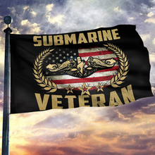 Load image into Gallery viewer, U.S. Submarine Veteran Flag