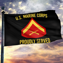 Load image into Gallery viewer, U.S. Marine Corps Proudly Served - Lance Corporal Flag