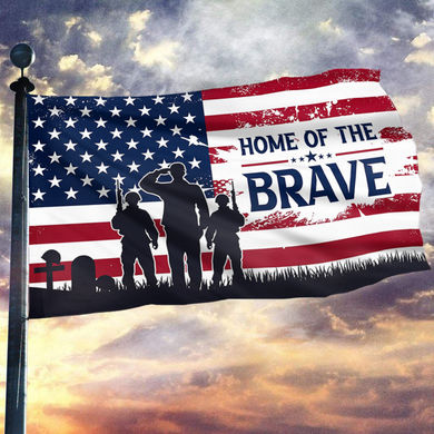 Home of the Brave USA Flag