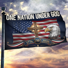 Load image into Gallery viewer, One Nation Under God Eagle Cross Flag