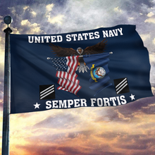 Load image into Gallery viewer, United States Navy Eagle Semper Fortis - Seaman Flag