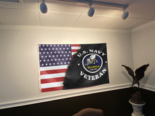 Load image into Gallery viewer, U.S. Navy Seabees Can Do Veteran Flag
