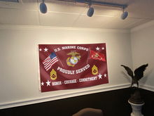 Load image into Gallery viewer, United States Marine Corps Proudly Served Flag