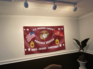 United States Marine Corps Proudly Served Flag