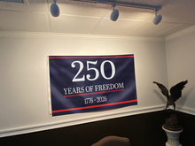Load image into Gallery viewer, 250 Years Of Freedom Blue Flag