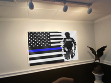 Load image into Gallery viewer, Police Pride Thin Blue Line American Flag