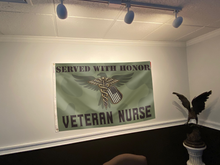Load image into Gallery viewer, Served with Honor Veteran Nurse Flag