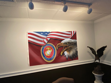 Load image into Gallery viewer, Patriotic USMC Eagle Flag