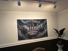 Load image into Gallery viewer, Never Forget Eagle and Statue Flag