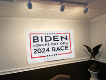 Load image into Gallery viewer, Biden Drops Out Of 2024 Race Flag (White)