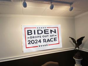 Biden Drops Out Of 2024 Race Flag (White)