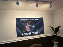Load image into Gallery viewer, United States Navy Eagle Semper Fortis - Fleet Command Master Chief Petty Officer Flag