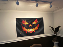 Load image into Gallery viewer, Scary Black Pumpkin Flag