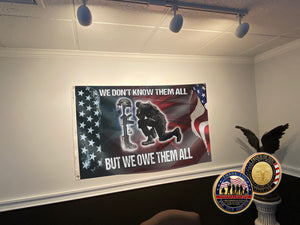 We Owe Them All Flag + Veteran Coin - Bundle