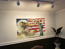 Load image into Gallery viewer, 250 Years of America Statue Flag