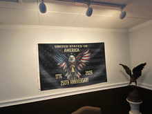 Load image into Gallery viewer, Patriotic Eagle &amp; Liberty Bell Flag