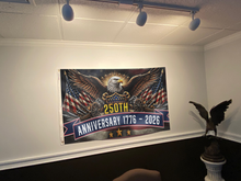 Load image into Gallery viewer, Eagle 250th Anniversary Flag