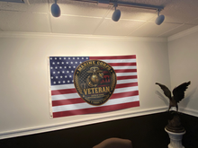 Load image into Gallery viewer, Marine Corp Veteran USA Flag