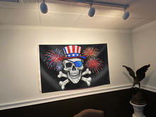 Load image into Gallery viewer, Patriotic Skull Flag