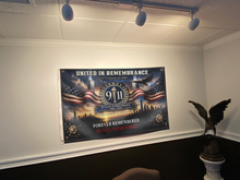 Load image into Gallery viewer, United in Remembrance - We Will Never Forget Flag