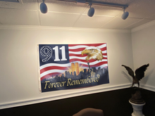 Load image into Gallery viewer, 911 Forever Remembered Eagle Flag