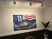 Load image into Gallery viewer, 911 Forever Remembered Statue Flag