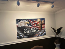 Load image into Gallery viewer, God Bless America this Christmas Flag