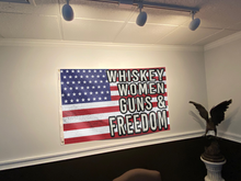 Load image into Gallery viewer, Whiskey Women Guns &amp; Freedom Flag
