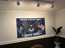 Load image into Gallery viewer, US Navy Eagle Semper Fortis - Master Chief Petty Officer of the Navy Flag