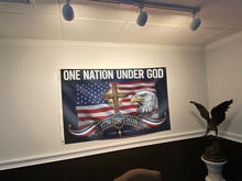 Load image into Gallery viewer, One Nation Under God Eagle Cross Flag