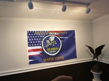 Load image into Gallery viewer, United States Seabees Semper Fortis Flag