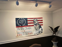 Load image into Gallery viewer, Patriotic Pup: 250 Years of Freedom Flag