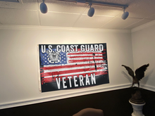 Load image into Gallery viewer, U.S. Coast Guard Veteran – Distressed Flag
