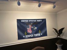 Load image into Gallery viewer, United States Navy Eagle Semper Fortis - Master Chief Petty Officer Flag