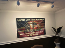 Load image into Gallery viewer, Greater Love Hath No Man Flag