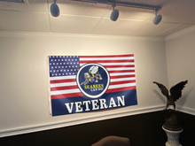 Load image into Gallery viewer, Seabees Can Do Veteran Flag