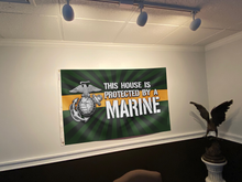 Load image into Gallery viewer, Protected by Marine Honor Flag