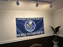 Load image into Gallery viewer, United States Navy Seabees Flag