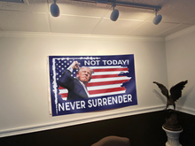 Load image into Gallery viewer, Not Today Never Surrender Trump Flag