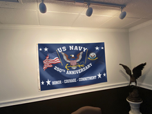 Load image into Gallery viewer, US Navy Naval 250th Anniversary Flag