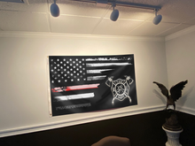 Load image into Gallery viewer, Thin Red Line Firefighter American Flag