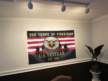 Load image into Gallery viewer, 250 Years of Freedom US Veteran Flag