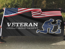 Load image into Gallery viewer, Veteran Courage Honor Sacrifice USA Flag
