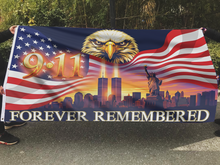 Load image into Gallery viewer, Eagle 911 Forever Remembered Flag