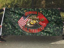 Load image into Gallery viewer, Semper Fi U.S. Marines Camo Flag