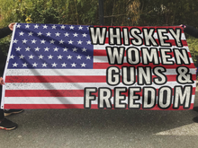 Load image into Gallery viewer, Whiskey Women Guns &amp; Freedom Flag
