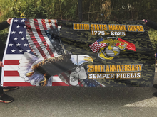 Load image into Gallery viewer, Marine Corps USMC 250th Anniversary Eagle Flag