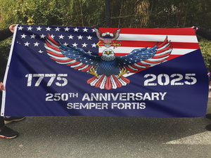 Patriotic U.S. Navy 250 Years Flag – Semper Fortis Eagle Edition