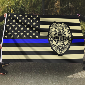Thin Blue Line Police Flag