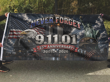 Load image into Gallery viewer, Never Forget Eagle and Statue Flag